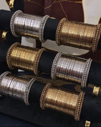 Antique Metallic Bangle Set - BNG 19