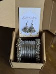 Traditional silver Bangle & Jhumki Duo