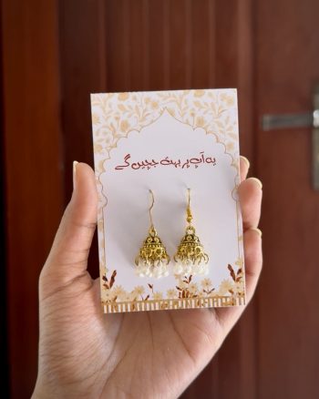 Rang e Jhumka (white)- JER- 21
